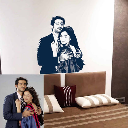 Photo Silhouette Sketch Wall Sticker