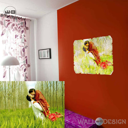 Watercolour Canvas Photo Sticker