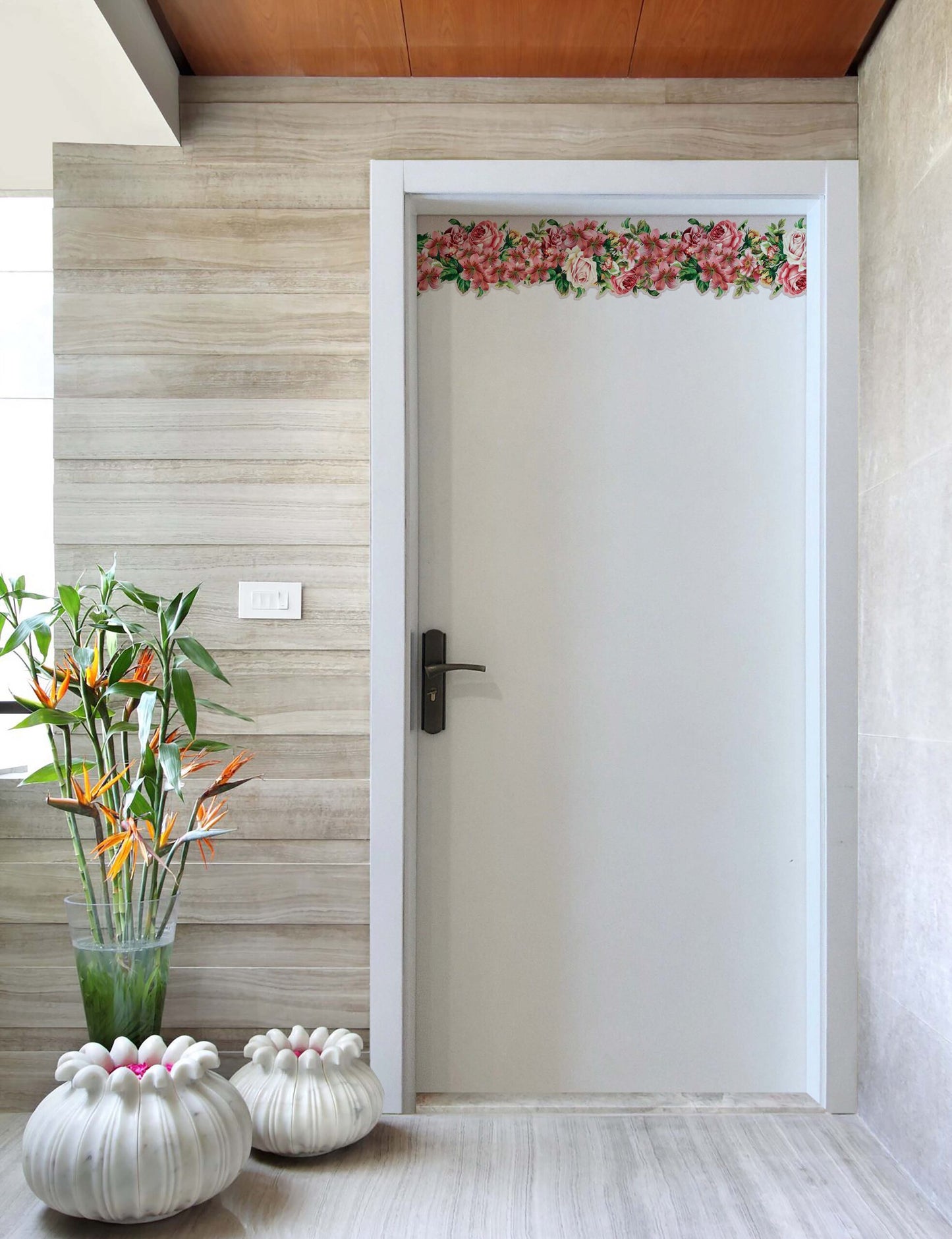 Multicolor Flowers Painted Wall Border For Room