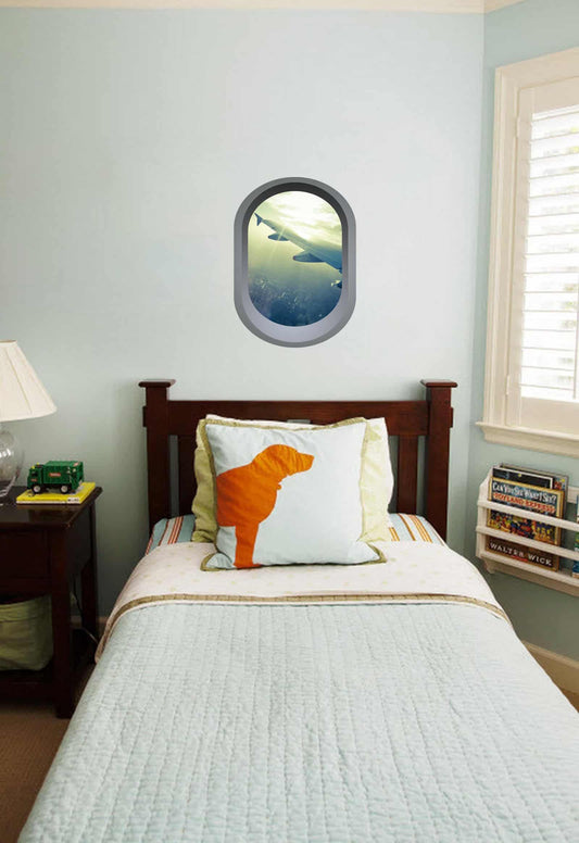 Aeroplane window illusion Wall Sticker