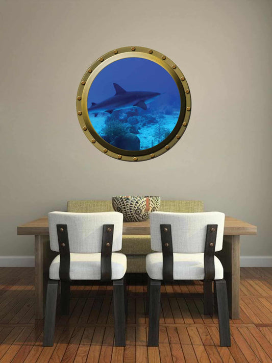 Submarine window illusion Wall Sticker