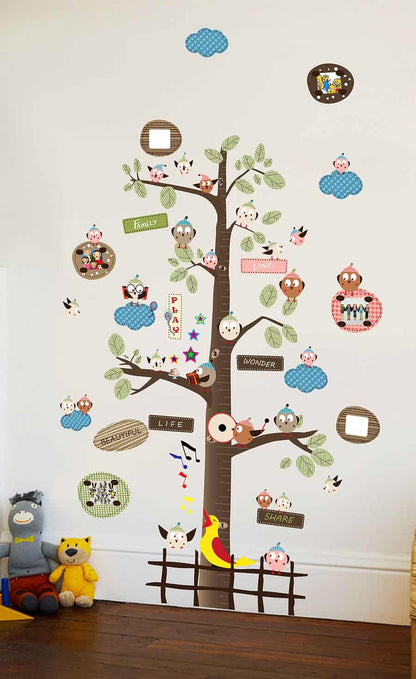 Cute Neighbourhood Tree Wall Sticker