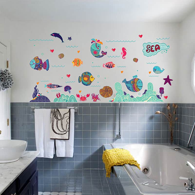 Sea, life, colours & patterns Wall Sticker