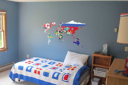 Flag Map Wall Sticker