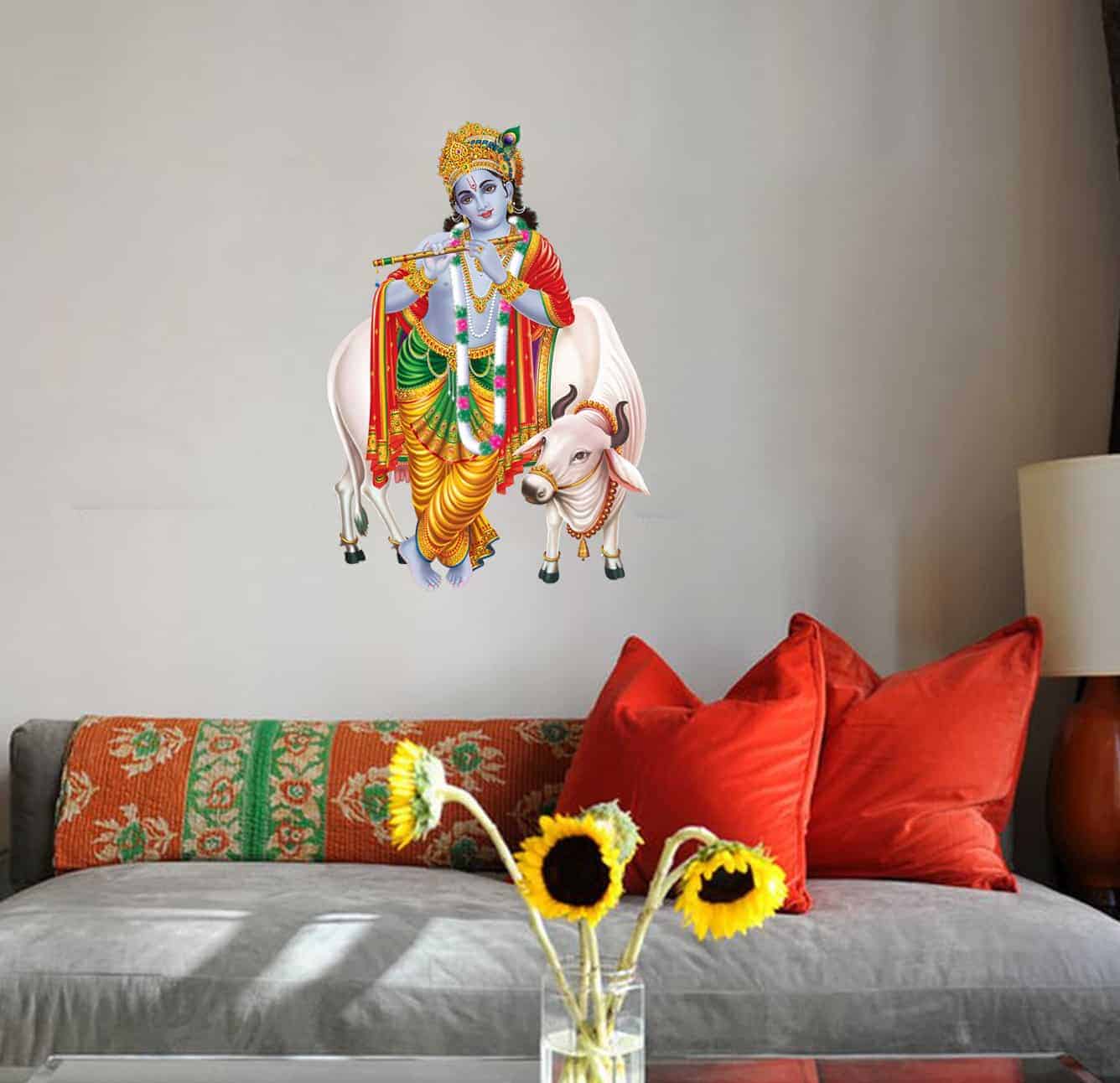 Gopala Krishna Wall Painting Sticker