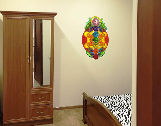 Chakra Mandala yoga wall sticker