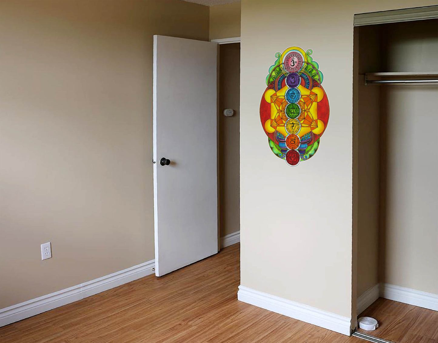 Chakra Mandala yoga wall sticker