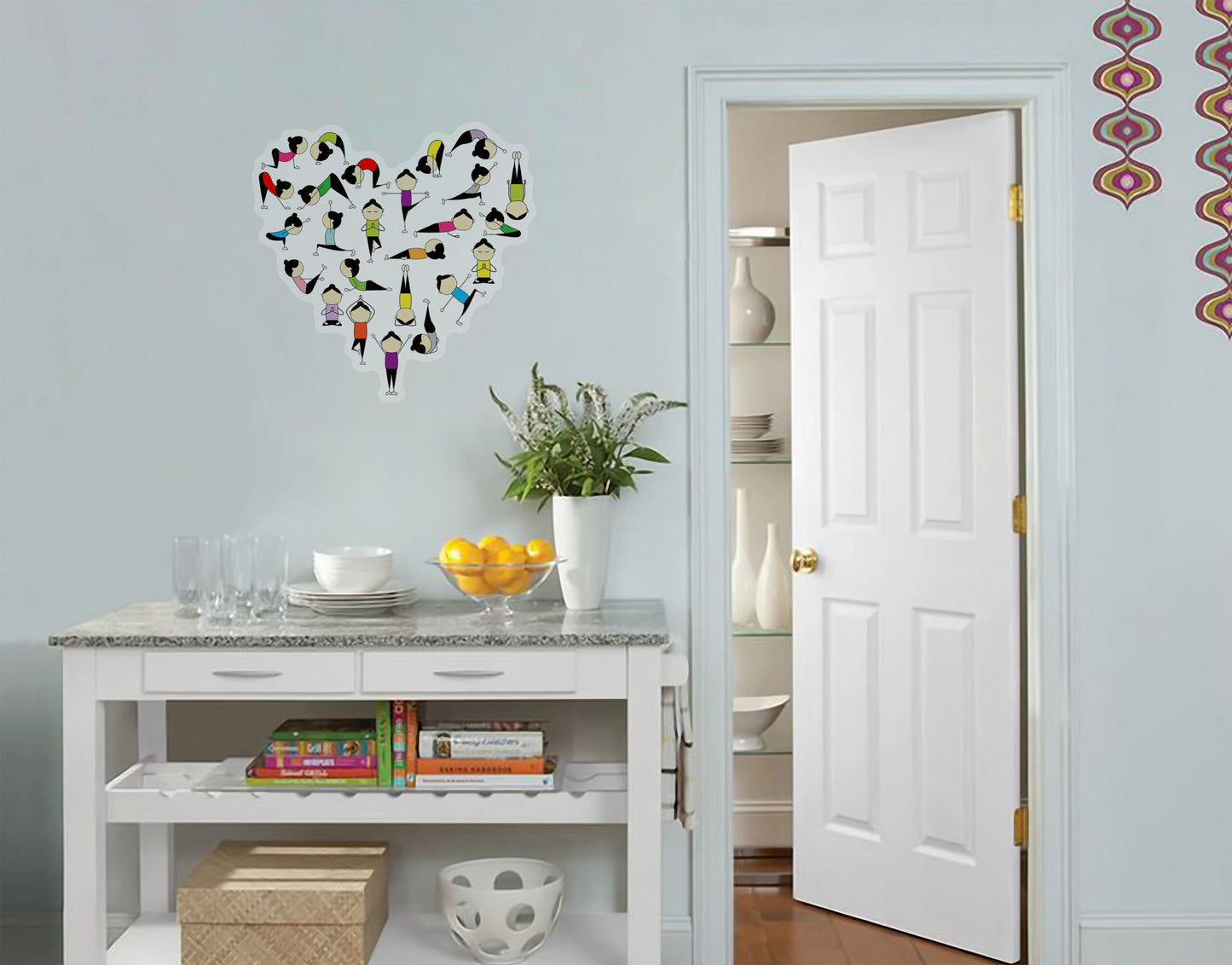 Love Yoga asanas wall sticker