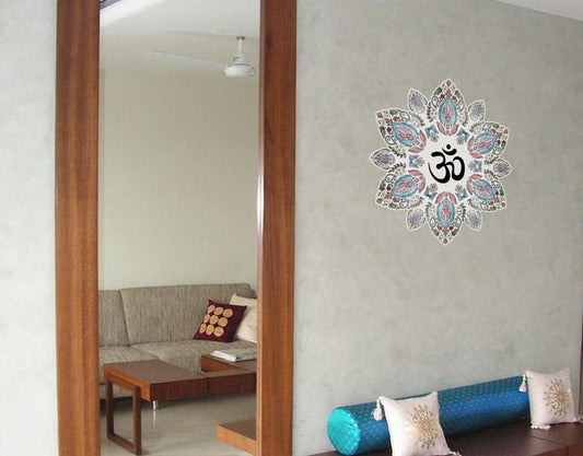 Om Blossom mandala wall sticker