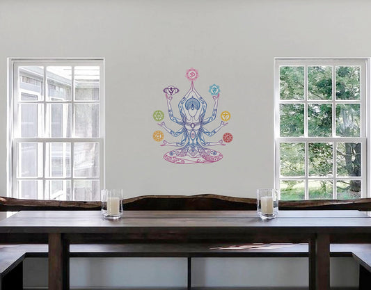 Yoga Mukthi lotus wall sticker