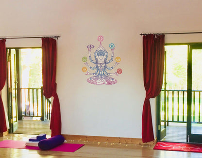 Yoga Mukthi lotus wall sticker