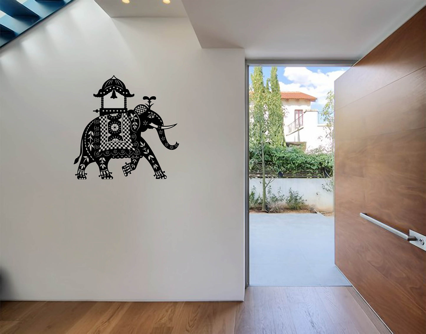 Indian Elephant Chariot ethnic wall sticker