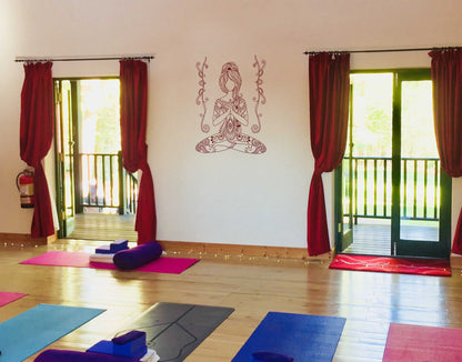 Padmasana yoga wall sticker