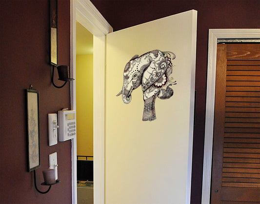 Indian Elephant Swan wall sticker