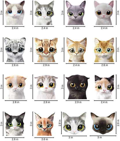 Cute Cuddly Cats Switchboard Sticker - Set of 16