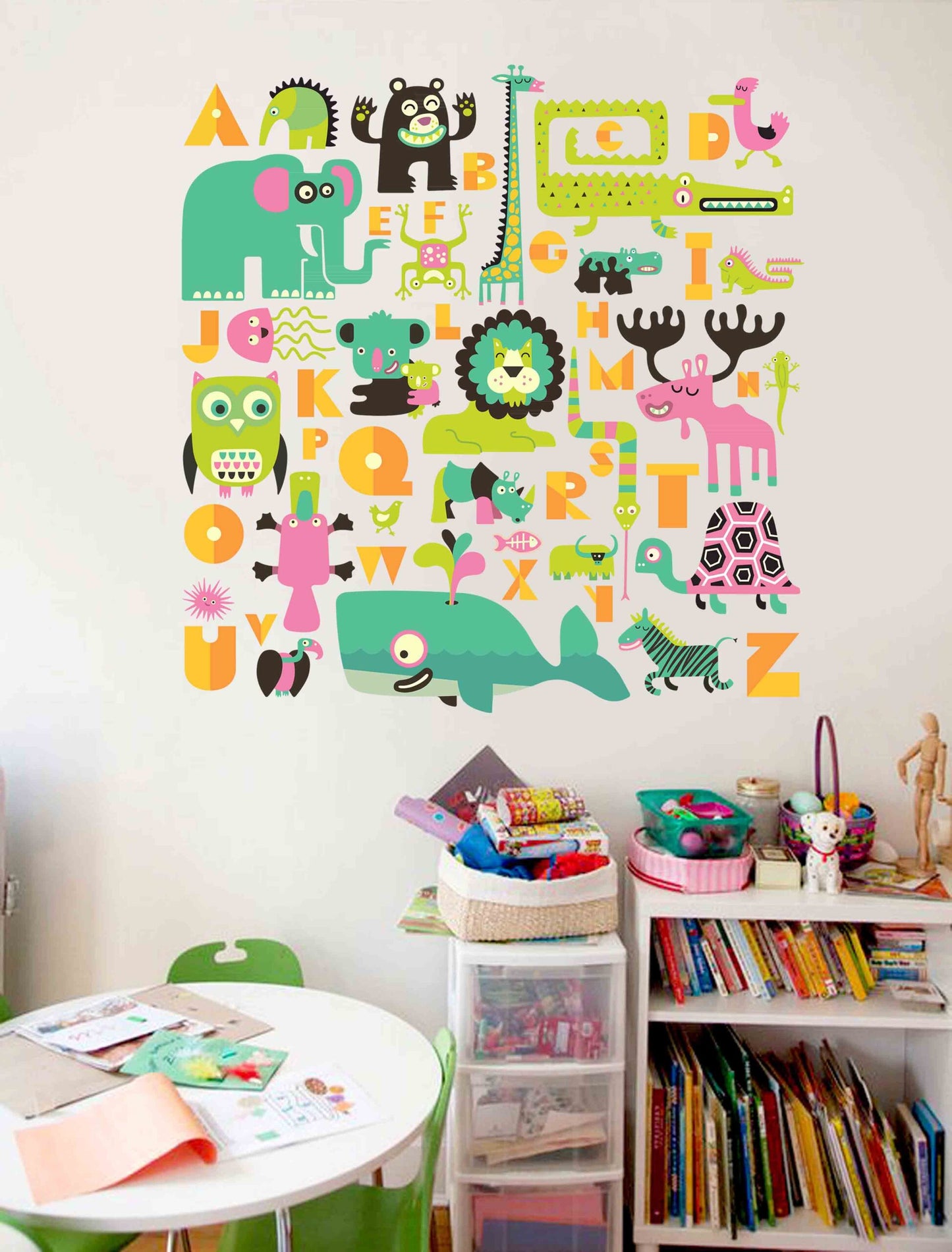 Animal Alphabet Wall Sticker Set