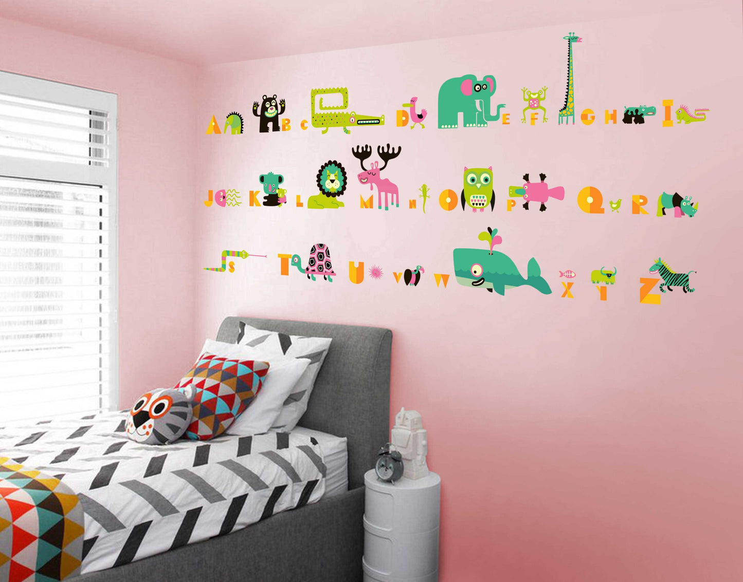 Animal Alphabet Wall Sticker Set