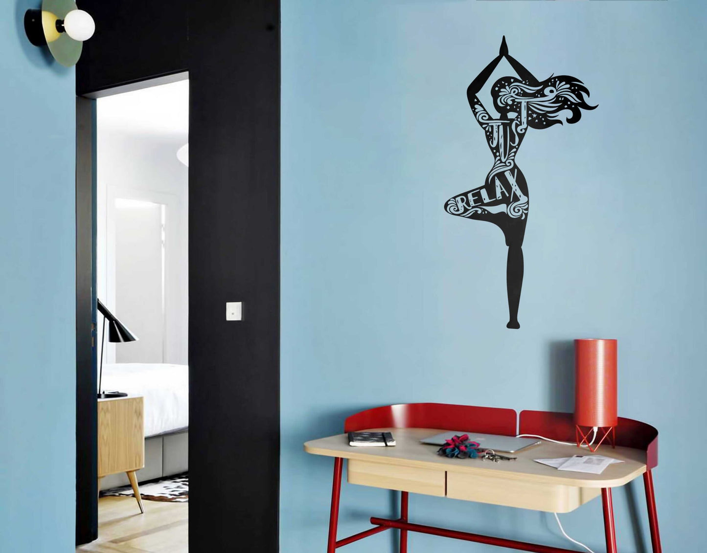 Relax Yoga Pose Wall Sticker