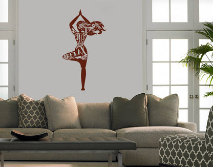 Relax Yoga Pose Wall Sticker