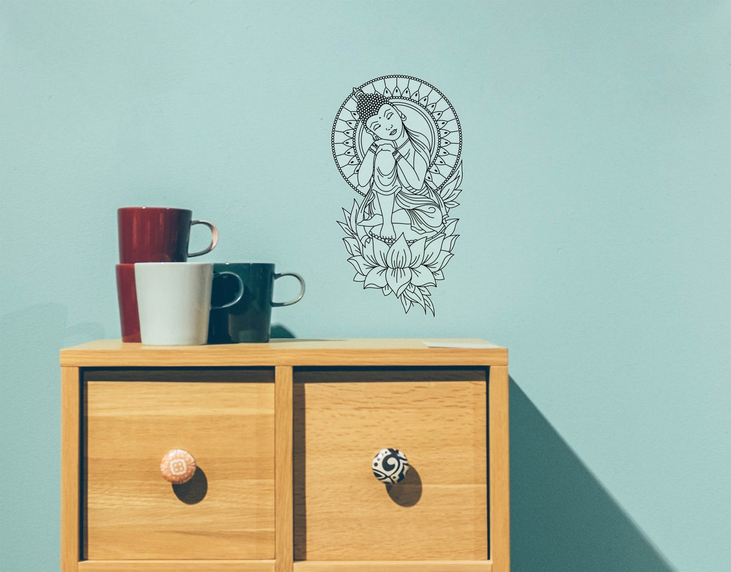 Lotus Buddha Wall Sticker