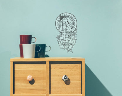 Lotus Buddha Wall Sticker