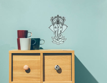 Lotus Ganesha Wall Sticker