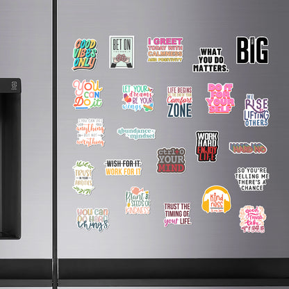 Life Inspiration Fridge Magnet Set - Motivational Designs for Daily Use, Durable Magnets, for Inspiration (Set of 23)