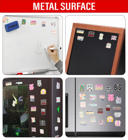 Life Inspiration Fridge Magnet Set - Motivational Designs for Daily Use, Durable Magnets, for Inspiration (Set of 23)