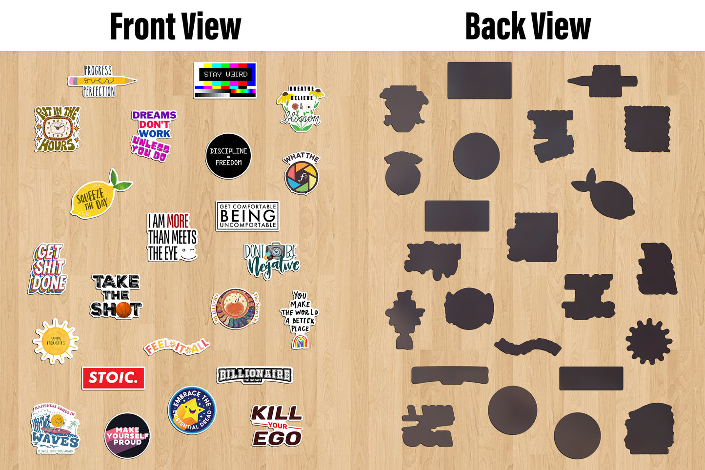 Stay Strong Motivational Fridge Magnets - Empowering Designs for Every Day, Durable Metal Surface Magnets, Perfect Inspirational Gifts (Set of 23)