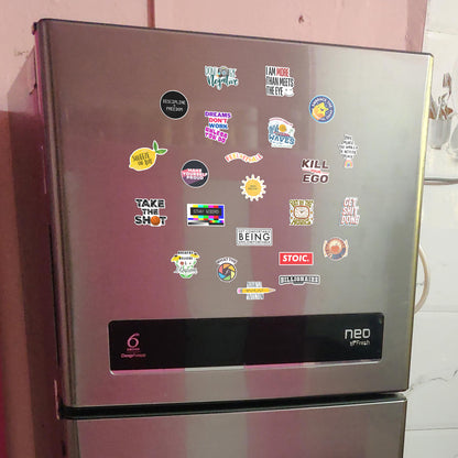 Stay Strong Motivational Fridge Magnets - Empowering Designs for Every Day, Durable Metal Surface Magnets, Perfect Inspirational Gifts (Set of 23)