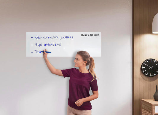 Whiteboard Roll Dry Erase Writing Film - Whiteboard sticker for any Surface - Ideal for Office, Home, Kitchen, School, Desk, Wall, Cupboard - Durable, Multipurpose, Easy Maintenance