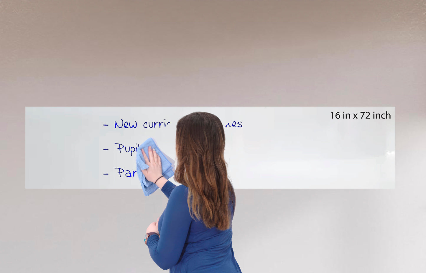 Whiteboard Roll Dry Erase Writing Film - Whiteboard sticker for any Surface - Ideal for Office, Home, Kitchen, School, Desk, Wall, Cupboard - Durable, Multipurpose, Easy Maintenance