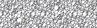 White Small Pebble Stones Pattern White Wallpaper Border