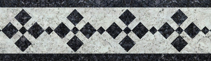 Marble Stone Inlay Multiple Diamond Pattern Border Decal