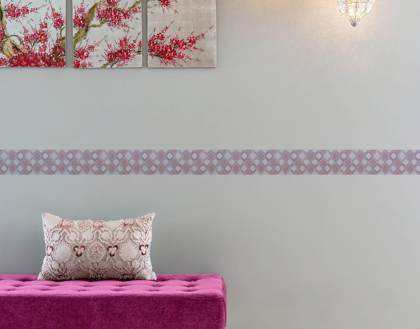 Decorative Clover Pattern Wall Border Sticker