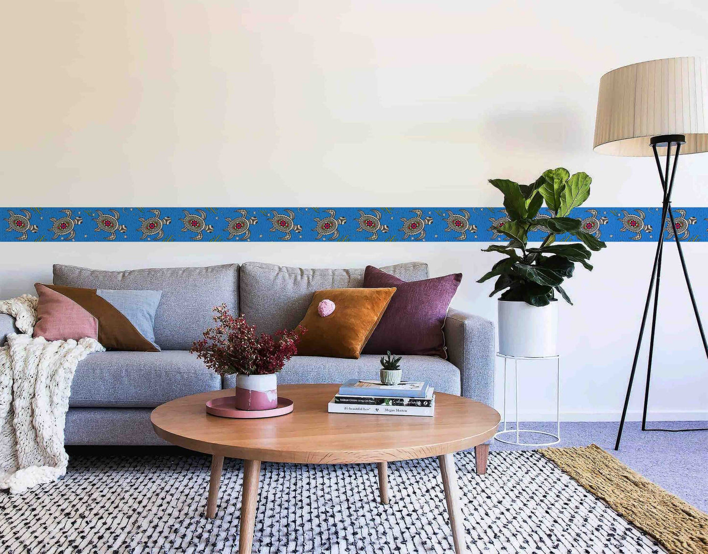Decorative Artistic Tortoise Vintage Mosaic Wall Border
