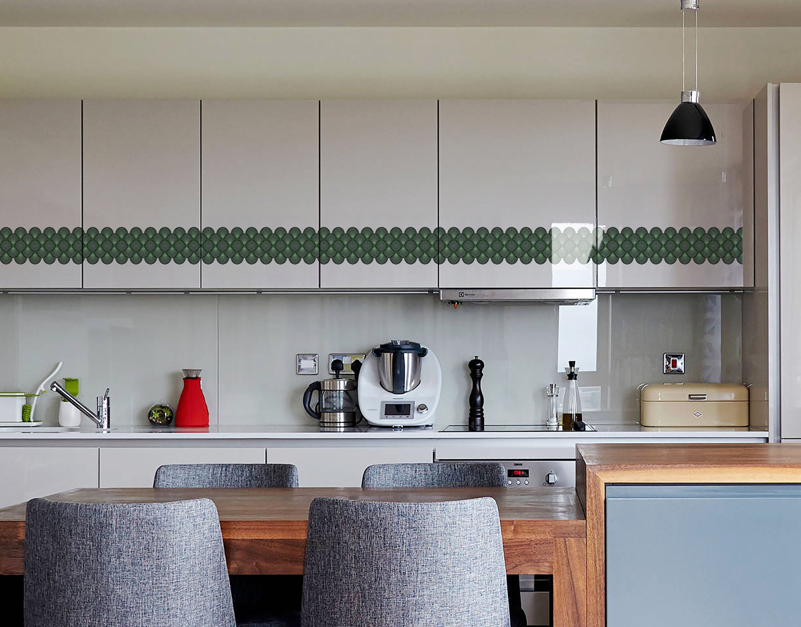 Green Matrix Shell Self-Adhesive Tile Sticker Border – WallDesign