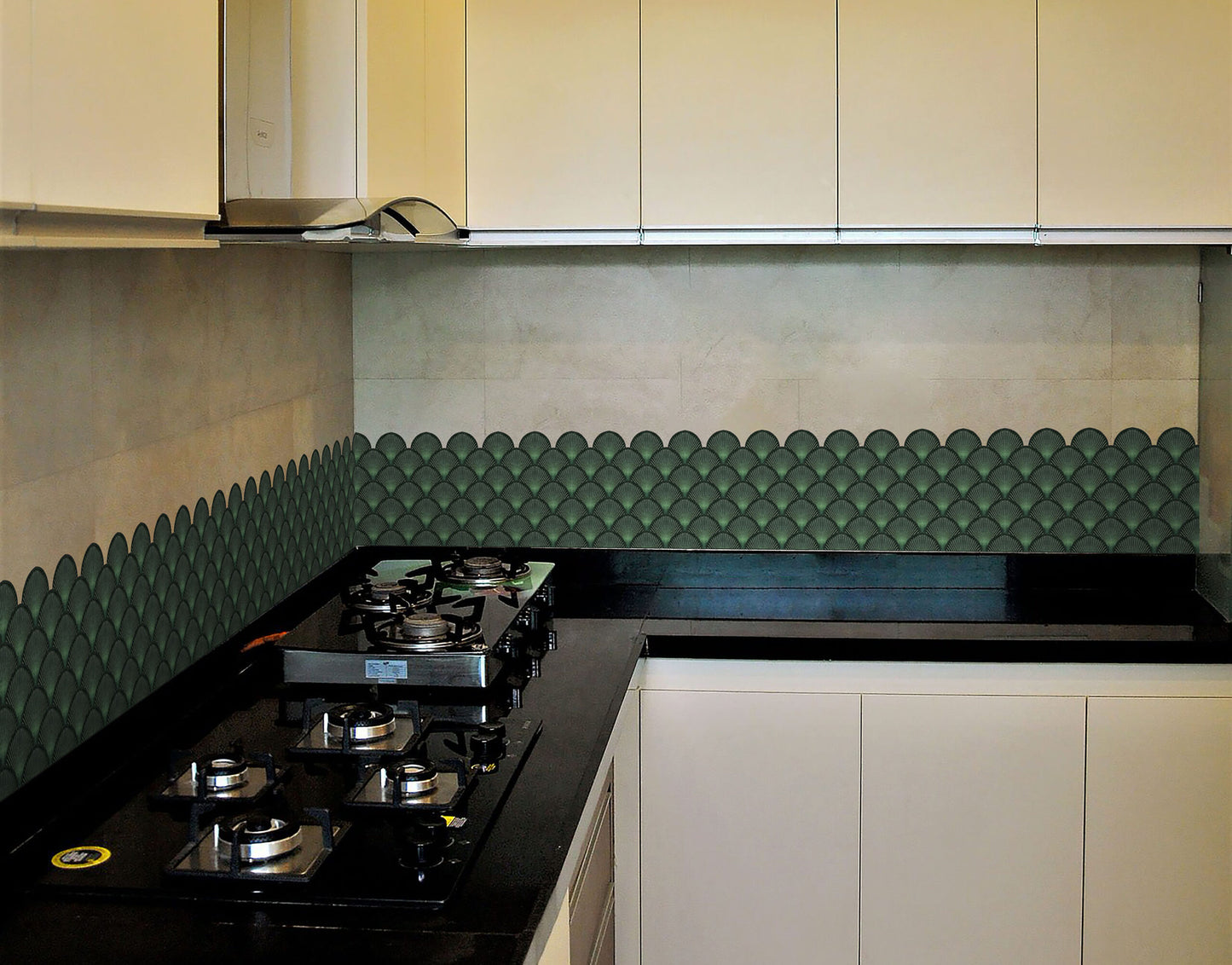 Green Matrix Shell Durable Surface Decoration Film for Kitchen, Cabinet, Table, Furniture, Wall, Bathroom, Door, Refurbishment