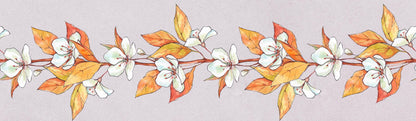 Lily Flowers and Leaves Decorative Wall Border