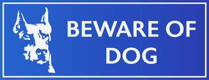 Caution "Beware of Dog" Foam Sign Board - 18 in x 7 in