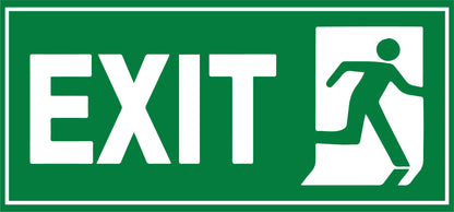 Safety "Exit" Foam Sign Board - 15 in x 7 in