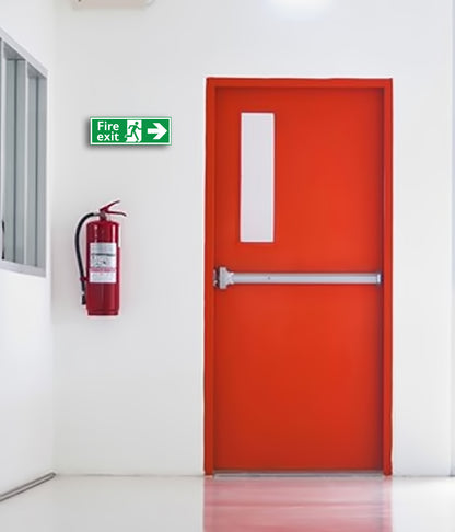 Safety "Fire Exit" Foam Sign Board - 18 in x 7 in