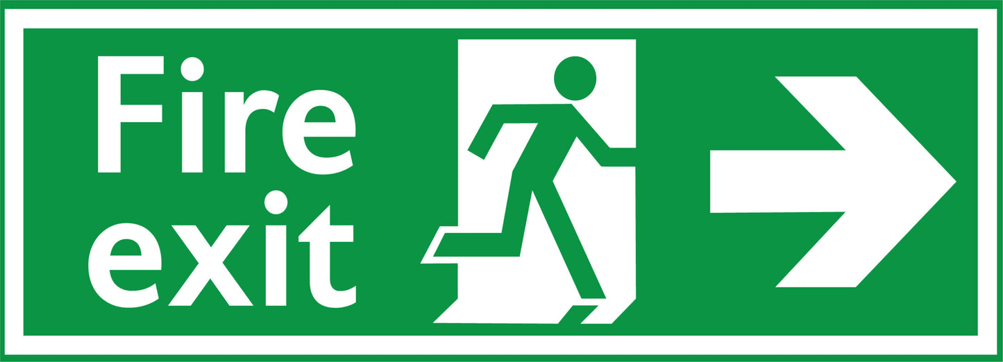 Safety "Fire Exit" Foam Sign Board - 18 in x 7 in