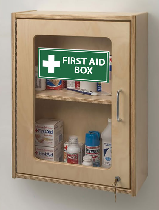 Safety "First Aid Box" Foam Sign Board - 11.5 in x 5 in