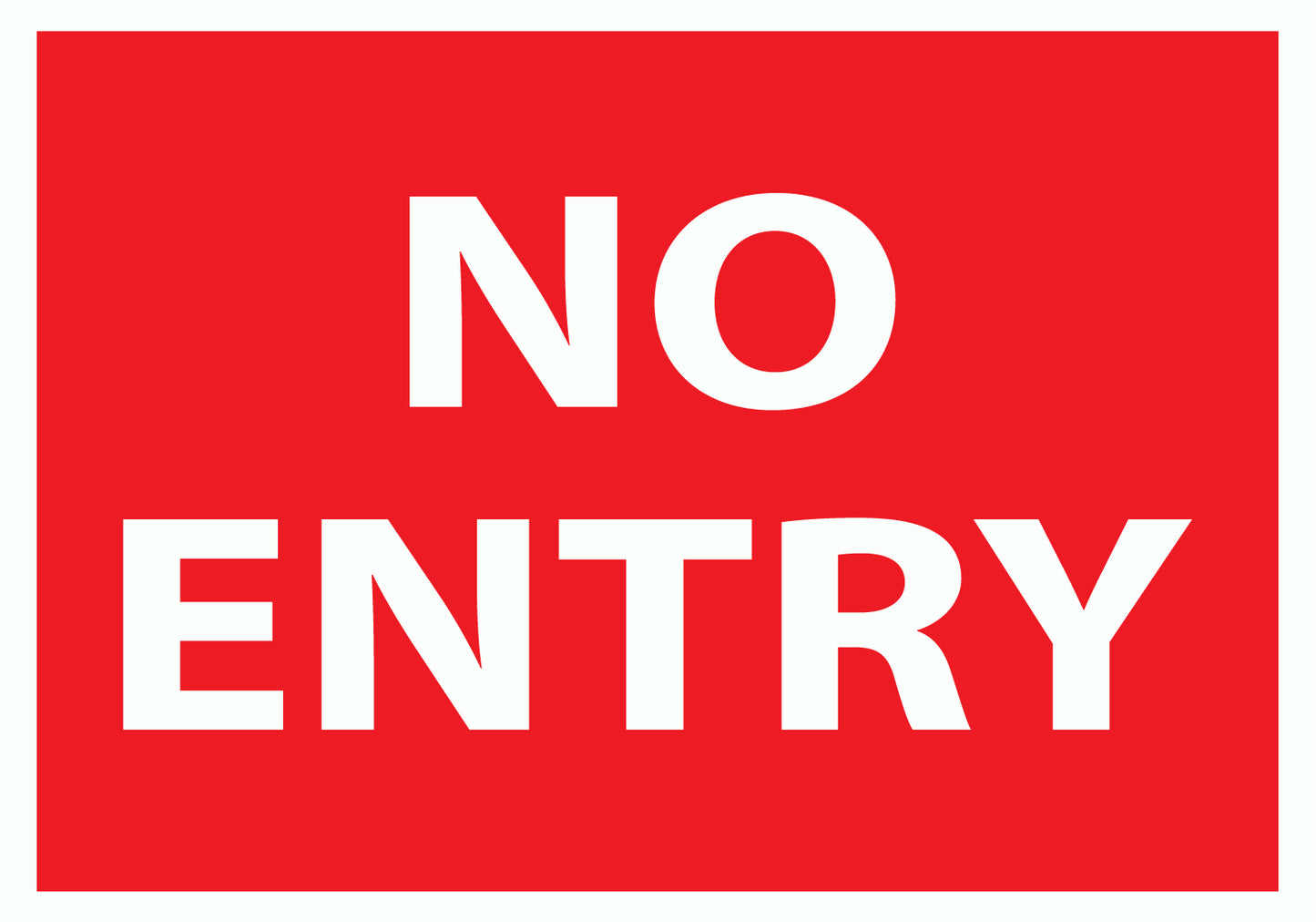 Safety &amp; Warning "No Entry" Sun Sign Board - 10 in x 7 in