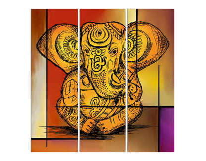 Lord Ganesha Graphical Art Wall Wall Painting