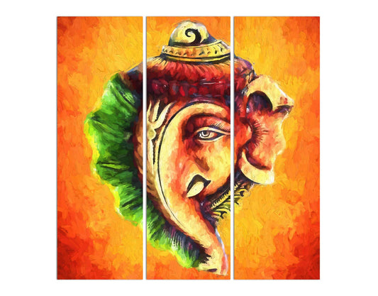 Lord Ganesha Face Paint Art Wall Art Print