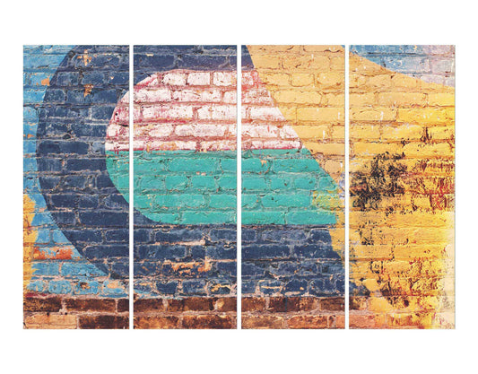 Multicolored Mural Brick Painting Art2 Wall Wall Painting