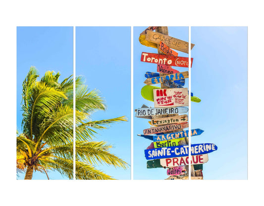 Turks &amp; Caicos Islands Bay Beech Sign Wall Art Print