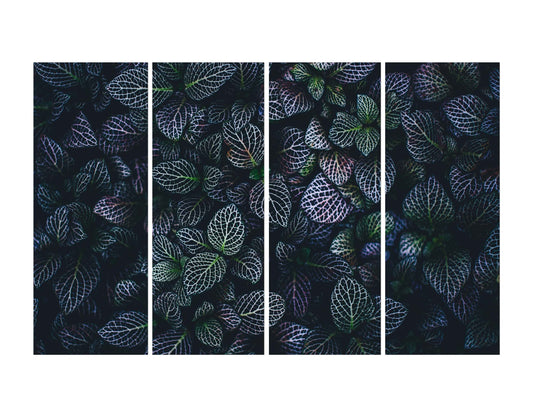 Green &amp; Blue Leaves Wall Art Print